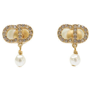 Christian Dior DIOR Dior Tribales Metal, Resin, Pearl, and Crystal Earrings, ...
